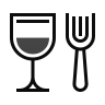 Wineglass and fork
